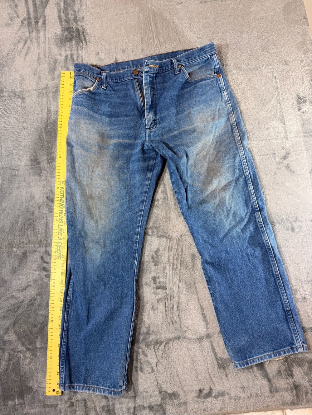 Wrangler Straight-Leg Blue Work Denim used.